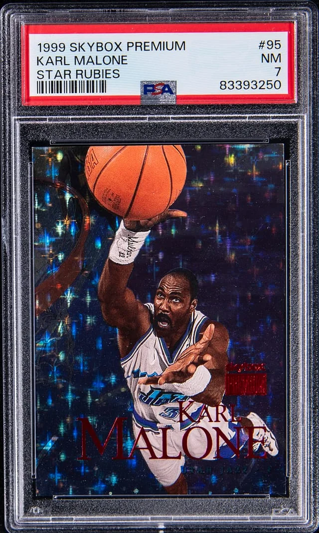 1999-00 SkyBox Premium Karl Malone Star Rubies #95 card image