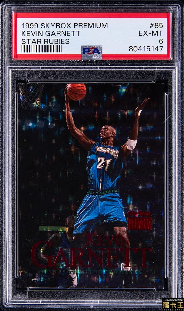 1999-00 SkyBox Premium Kevin Garnett Star Rubies #85 card image