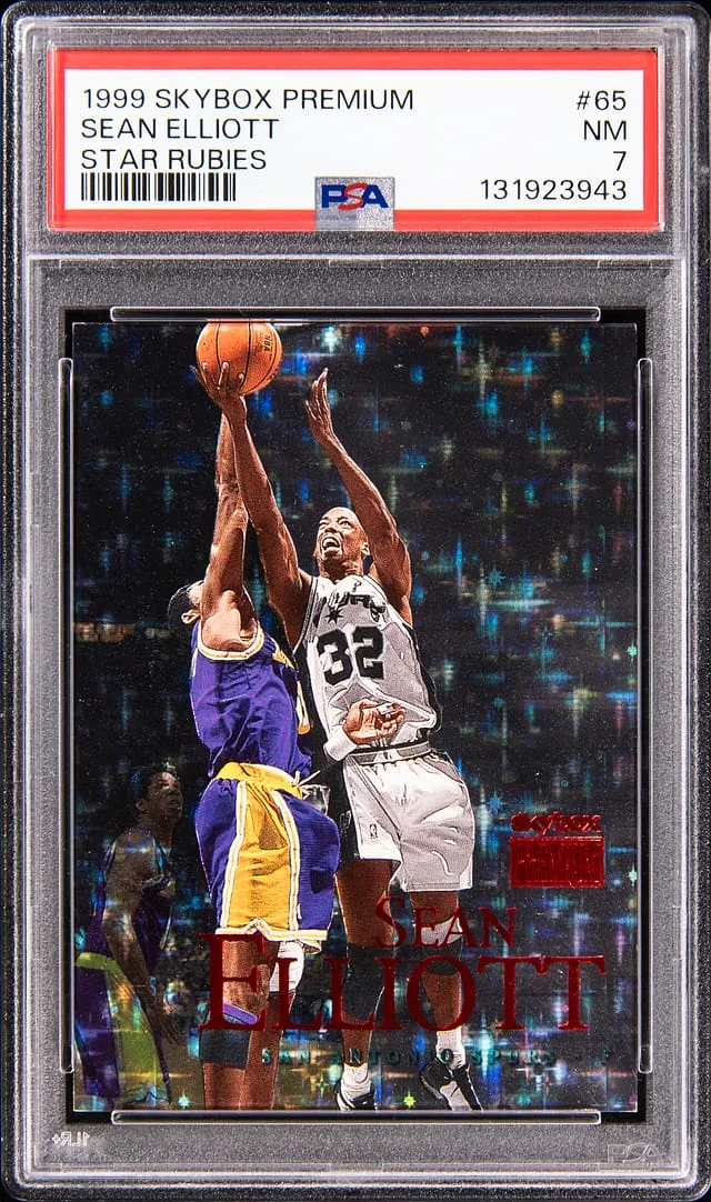 1999-00 SkyBox Premium Sean Elliott Star Rubies #65 card image