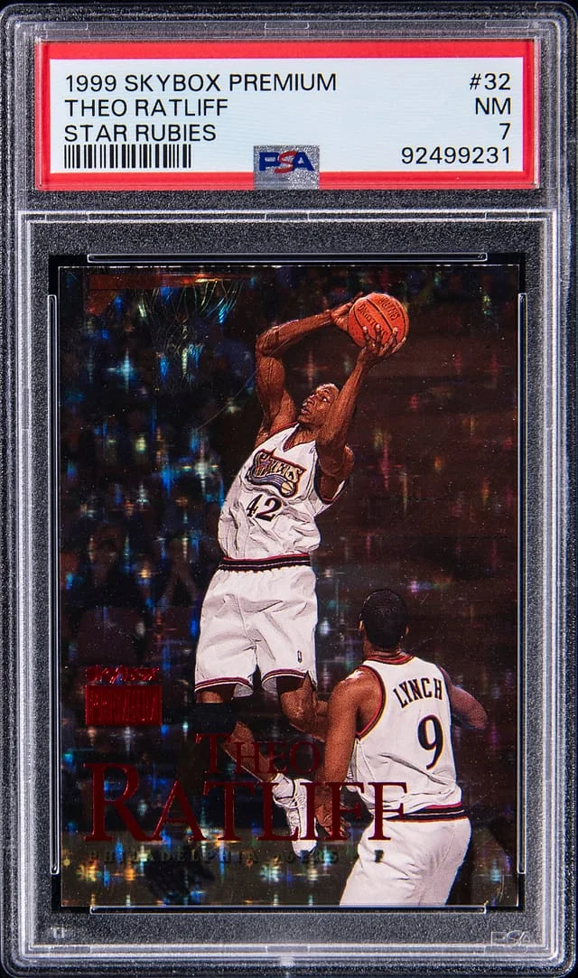1999-00 SkyBox Premium Theo Ratliff Star Rubies #32 card image