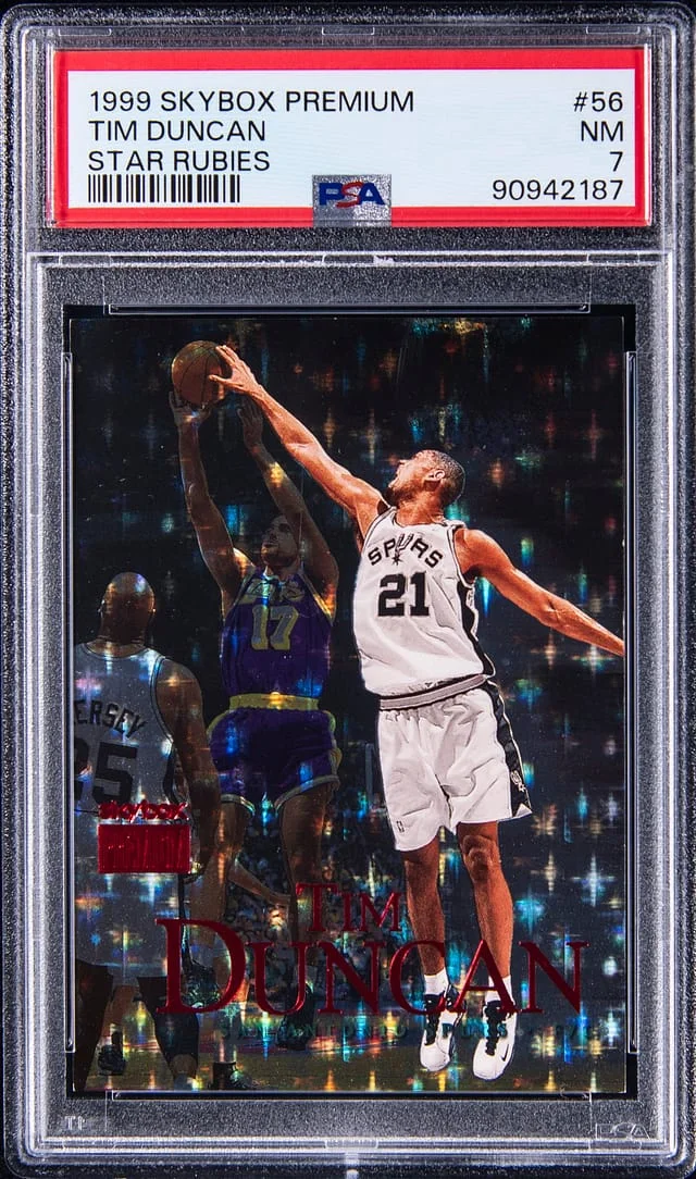 1999-00 SkyBox Premium Tim Duncan Star Rubies #56 card image