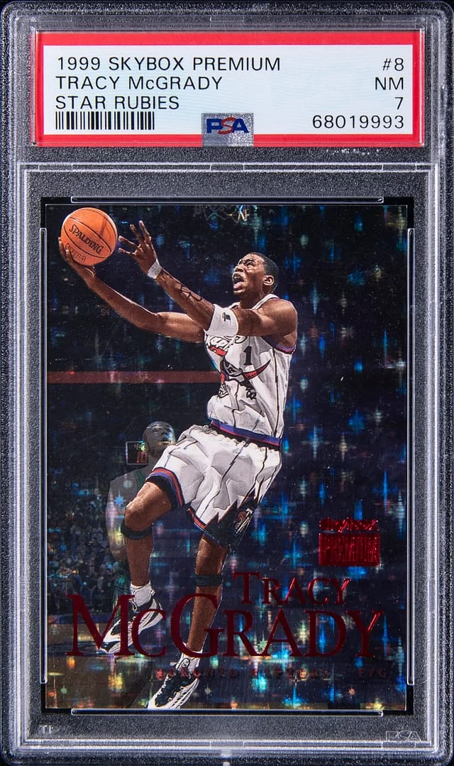 1999-00 SkyBox Premium Tracy McGrady Star Rubies #8 card image