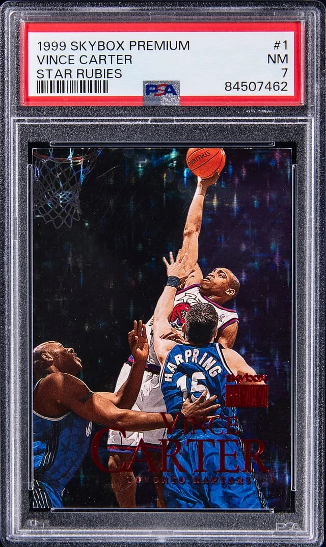 1999-00 SkyBox Premium Vince Carter Star Rubies #1 card image