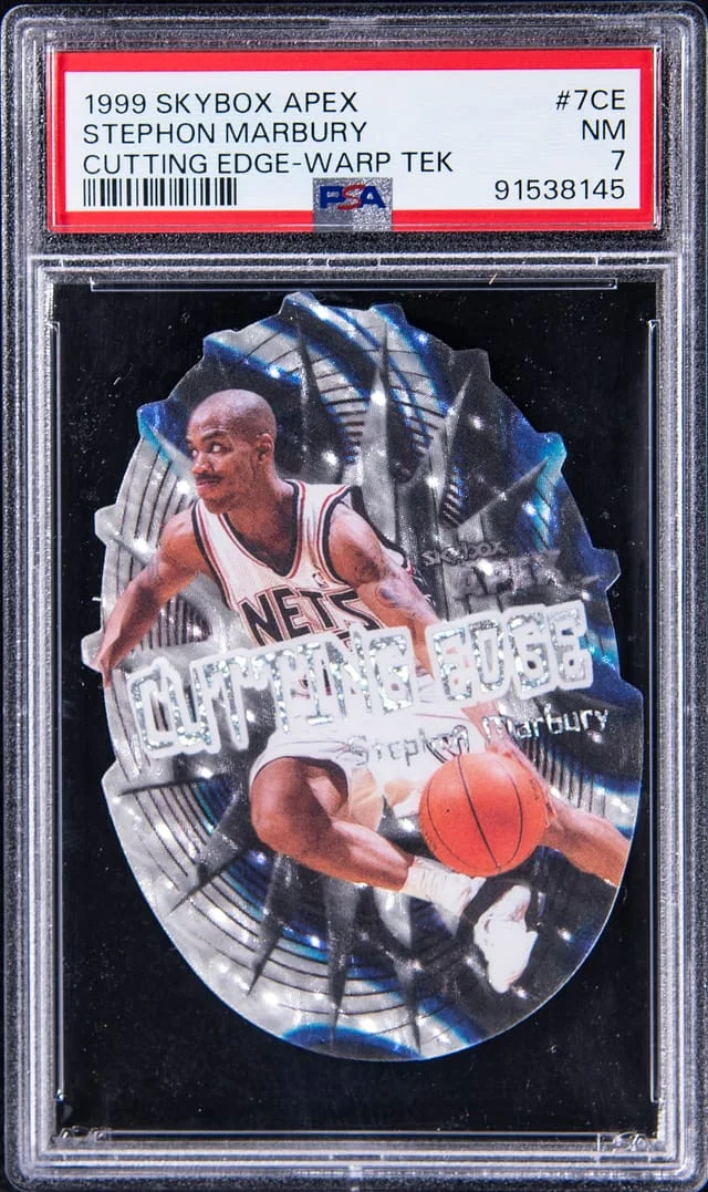 1999-00 SkyBox Stephon Marbury Apex Cutting Edge Warp Tek #7CE card image