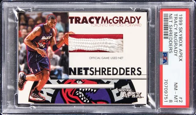 1999-00 SkyBox Tracy McGrady Apex Net Shredders #2 card image