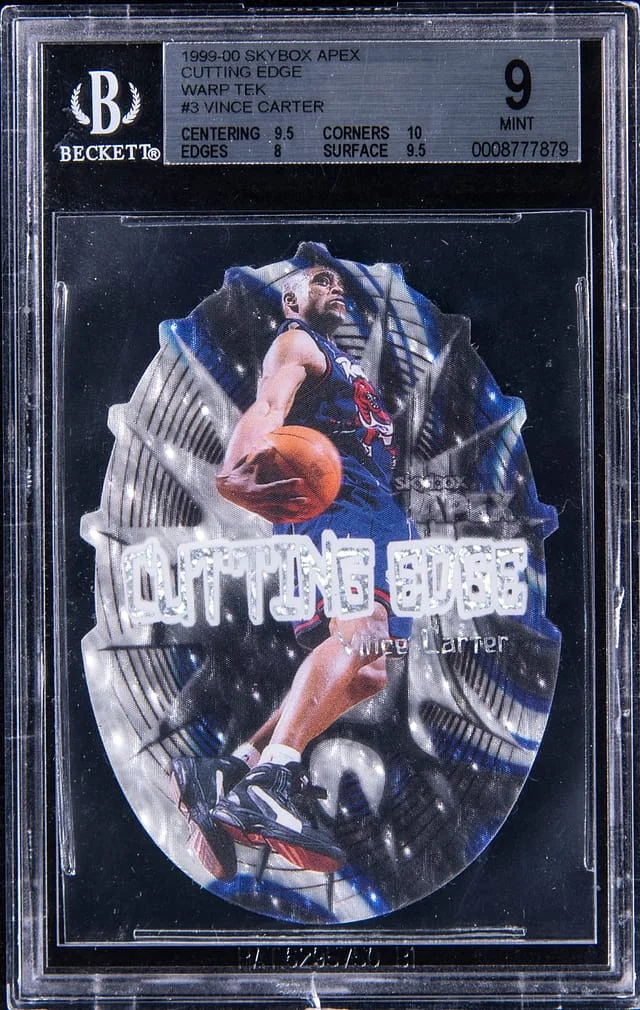 1999-00 SkyBox Vince Carter Apex Cutting Edge Warp Tek #3 card image