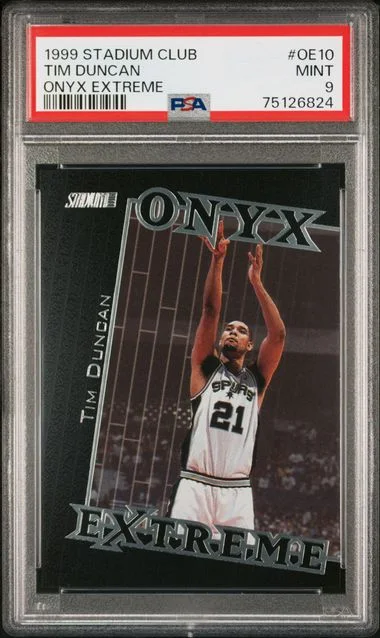 1999-00 Stadium Club Tim Duncan Onyx Extreme Onyx Extreme #Oe10 card image