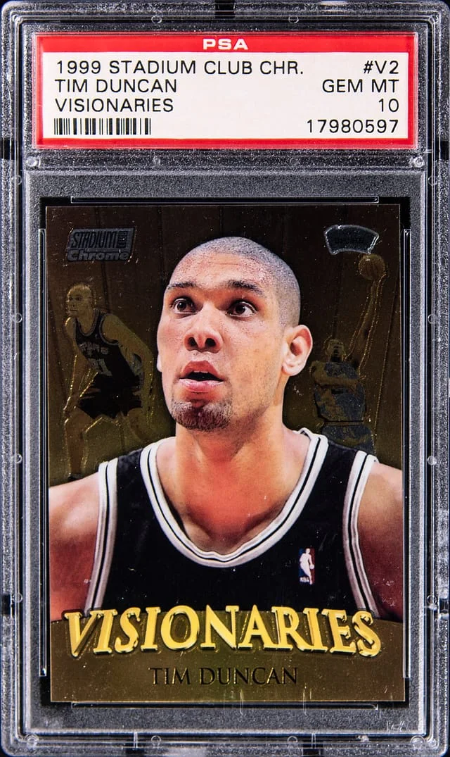 1999-00 Stadium Club Tim Duncan Chrome Visionaries #V2 card image