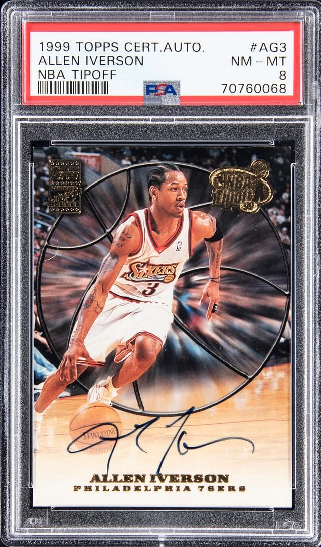 1999-00 Topps Allen Iverson NBA Tipoff Certified Autograph #AG3 card image