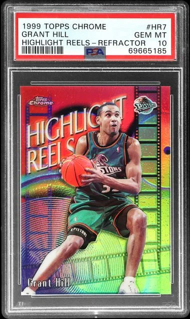 1999-00 Topps Chrome Grant Hill Highlight Reels Refractor #HR7 card image
