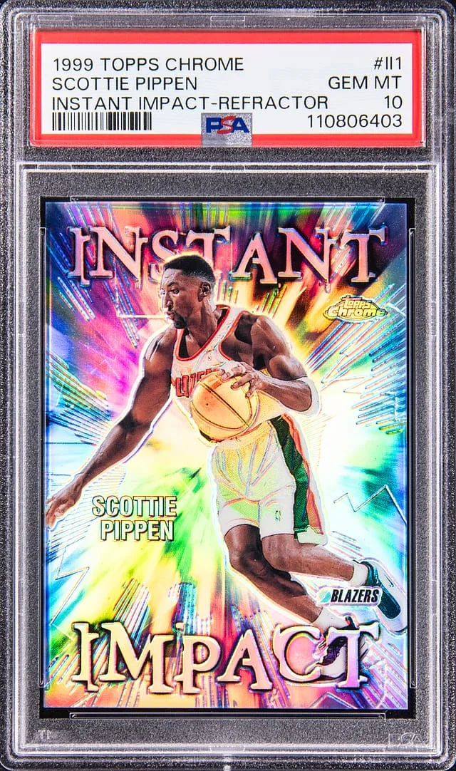 1999-00 Topps Chrome Scottie Pippen Instant Impact Refractor #II1 card image