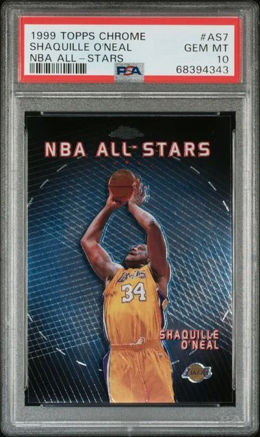 1999-00 Topps Chrome Shaquille O'Neal NBA All-Stars #AS7 card image