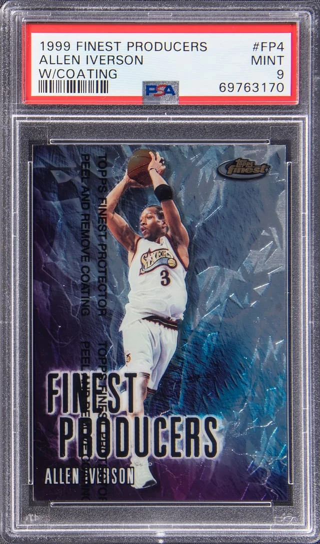 1999-00 Topps Finest Allen Iverson Producers W/ Coating #FP4 card image