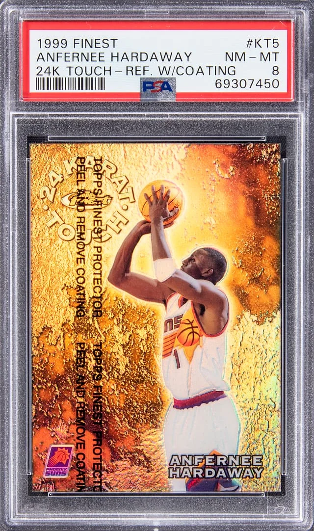 1999-00 Topps Finest Anfernee Hardaway 24K Touch Refractor W/Coating #KT5 card image