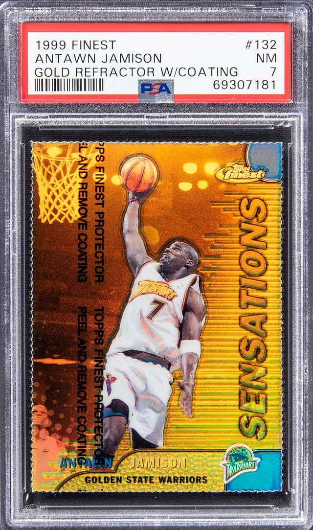 1999-00 Topps Finest Antawn Jamison Gold Refractor W/Coating #132 card image