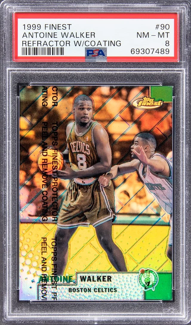 1999-00 Topps Finest Antoine Walker Refractor with Coating #90 card image
