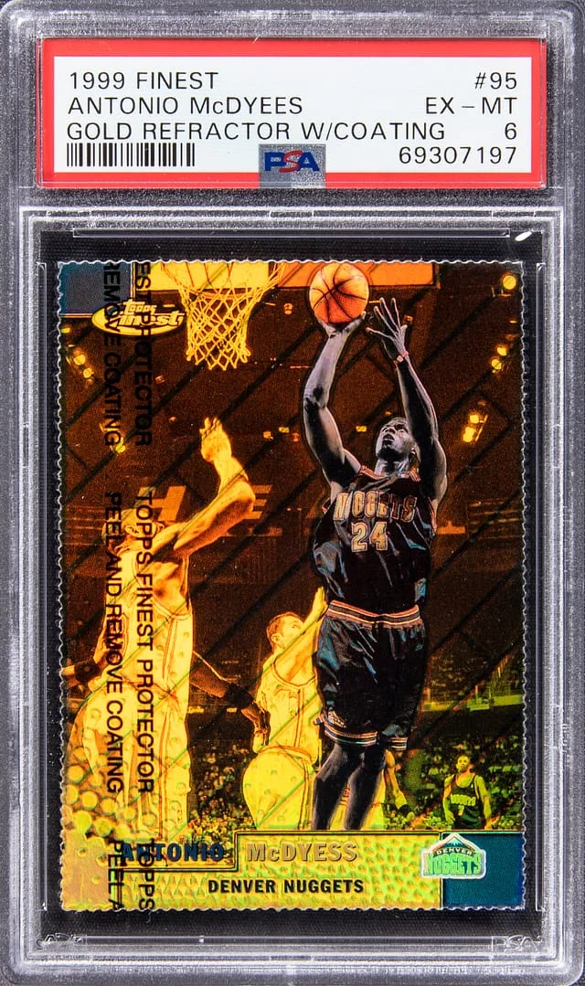 1999-00 Topps Finest Antonio Mcdyees Gold Refractor with Coating #95 card image