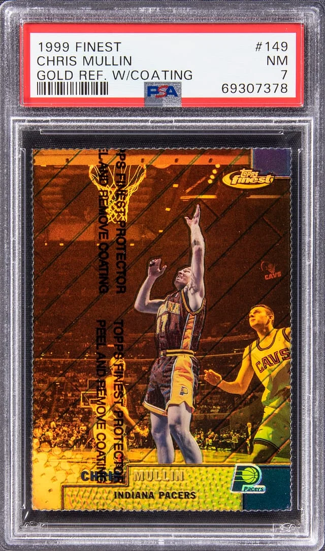 1999-00 Topps Finest Chris Mullin Gold Refractor W/Coating #149 card image