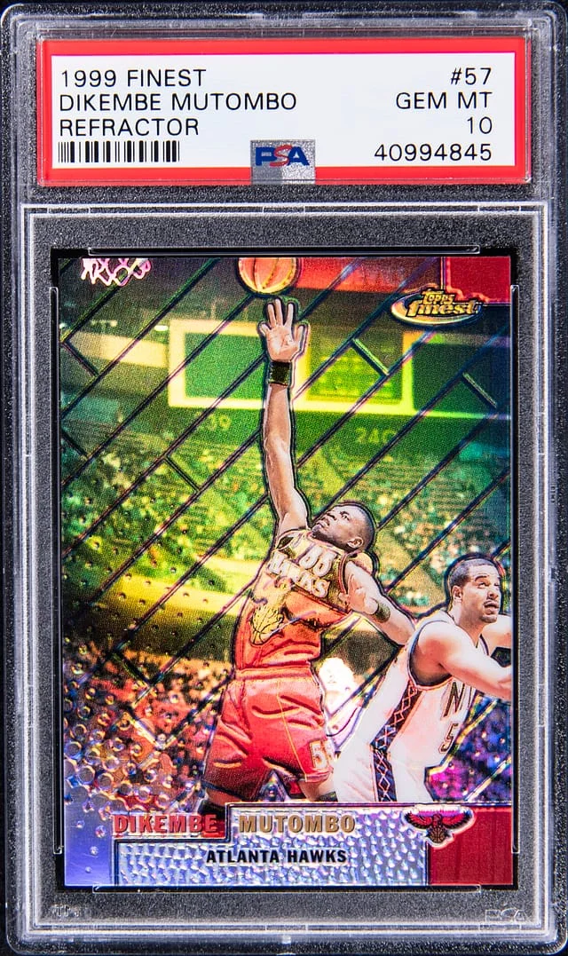 1999-00 Topps Finest Dikembe Mutombo Refractor #57 card image