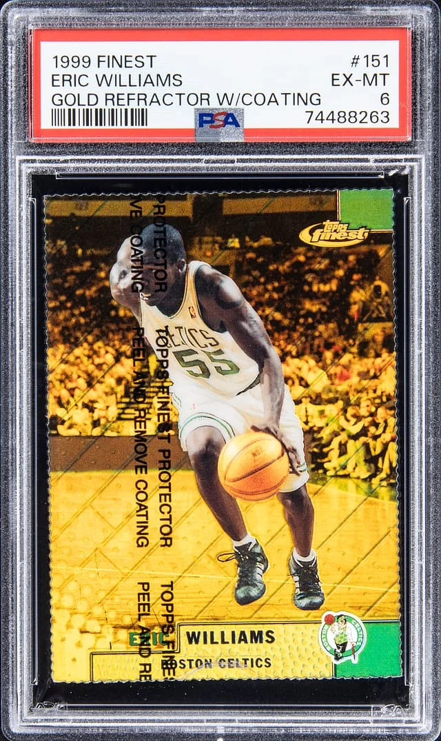 1999-00 Topps Finest Eric Williams Gold Refractor with Coating #151 card image