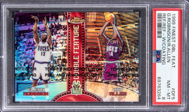 1999-00 Topps Finest Glenn Robinson/Ray Allen Double Feature Refractor/Refractor W/ Coating #DF5 card image