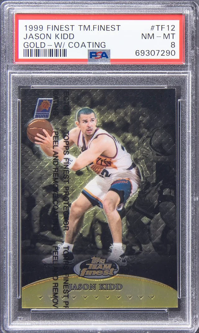 1999-00 Topps Finest Jason Kidd Team Finest Gold W/Coating #TF12 card image