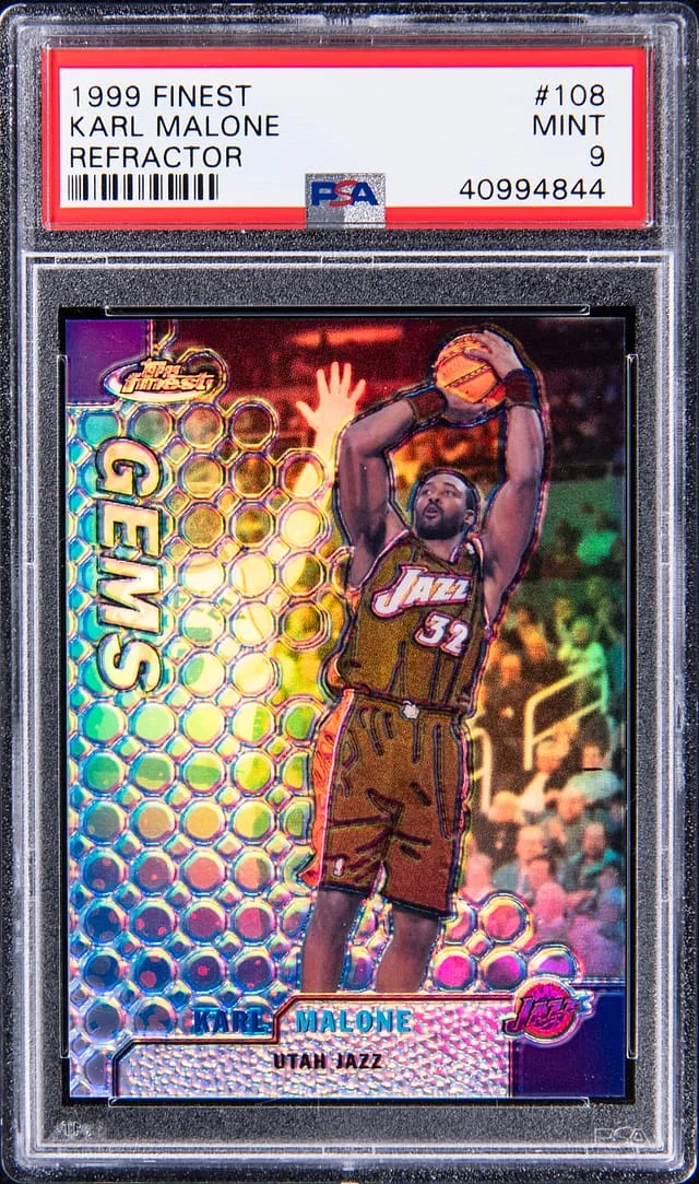 1999-00 Topps Finest Karl Malone Refractor #108 card image