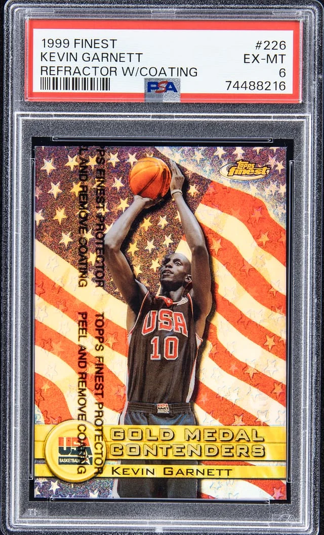 1999-00 Topps Finest Kevin Garnett Refractor with Coating #226 card image