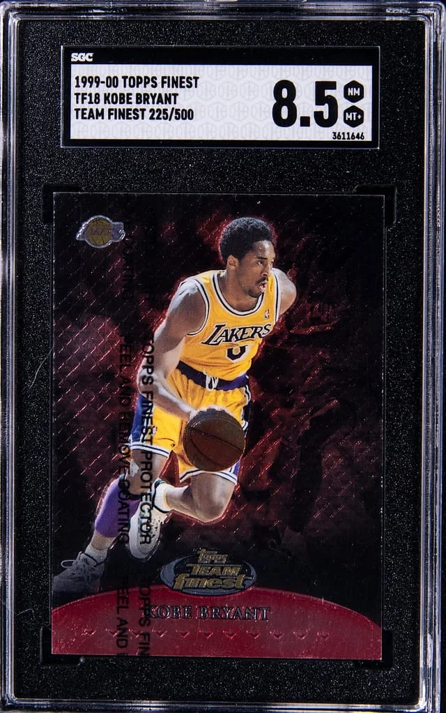 1999-00 Topps Finest Kobe Bryant Team Blue Refractors #TF18 card image