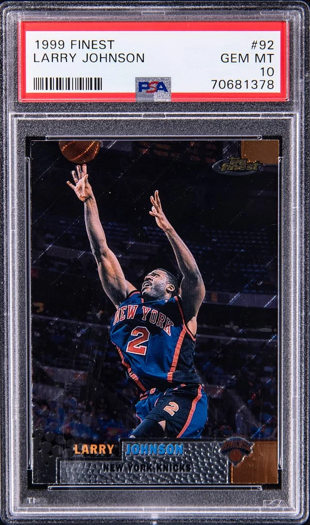 1999-00 Topps Finest Larry Johnson #92 card image