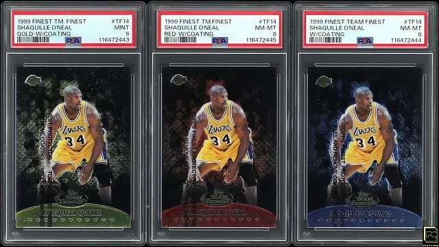 1999-00 Topps Finest Shaquille O'Neal Sequentially Team Finest With Coating #TF14 card image