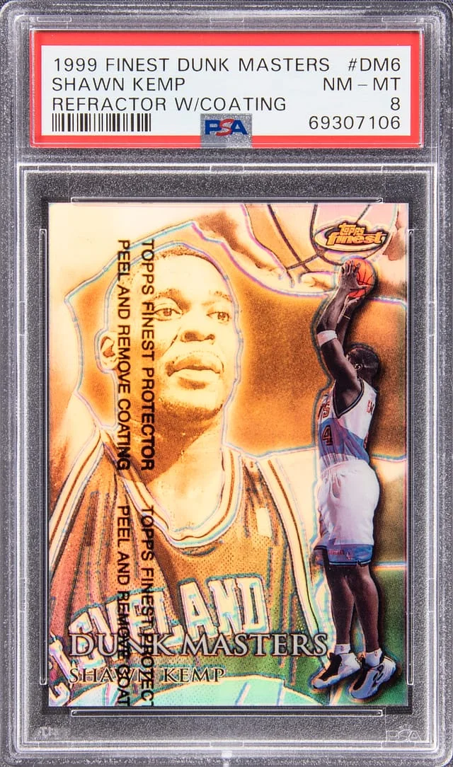 1999-00 Topps Finest Shawn Kemp Dunk Masters Refractor W/Coating #DM6 card image