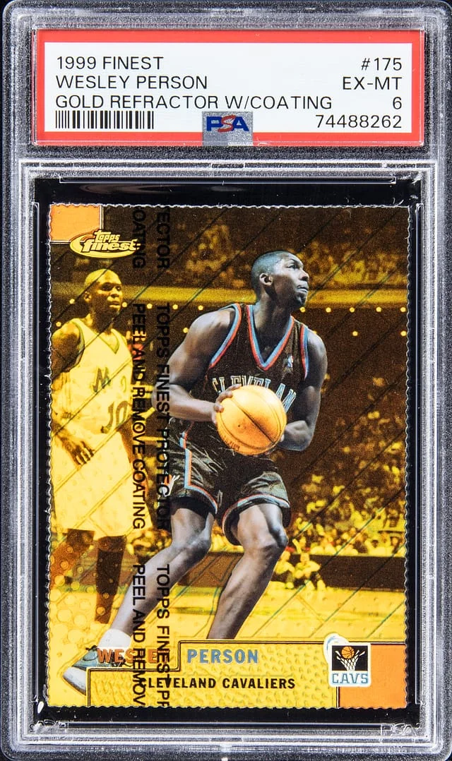 1999-00 Topps Finest Wesley Person Gold Refractor with Coating #175 card image