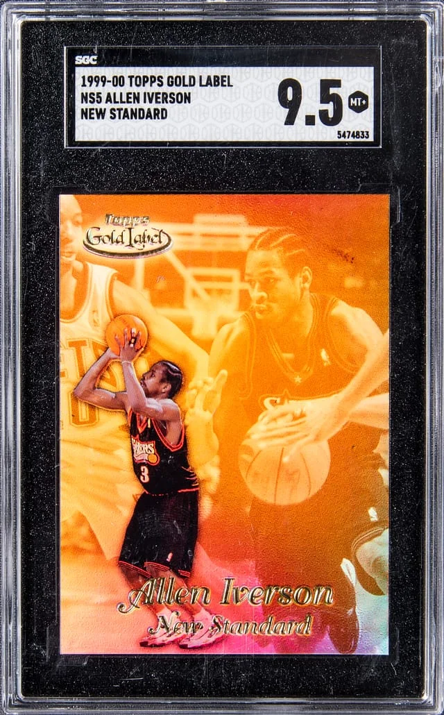 1999-00 Topps Gold Label Allen Iverson New Standard #NS5 card image