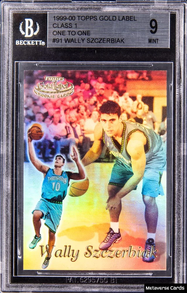 1999-00 Topps Gold Label Class 1 Wally Szczerbiak Black Label #91 card image