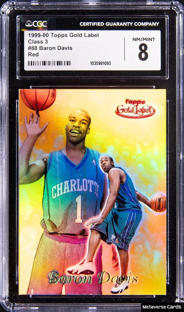 1999-00 Topps Gold Label Class 3 Baron Davis Red #88 card image