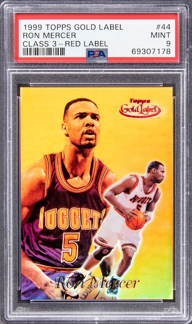 1999-00 Topps Gold Label Class 3 Ron Mercer Red Label #44 card image