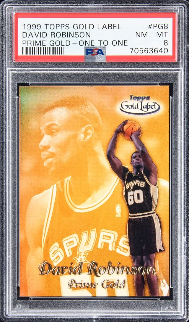 1999-00 Topps Gold Label David Robinson Prime Gold One to One #PG8 card image