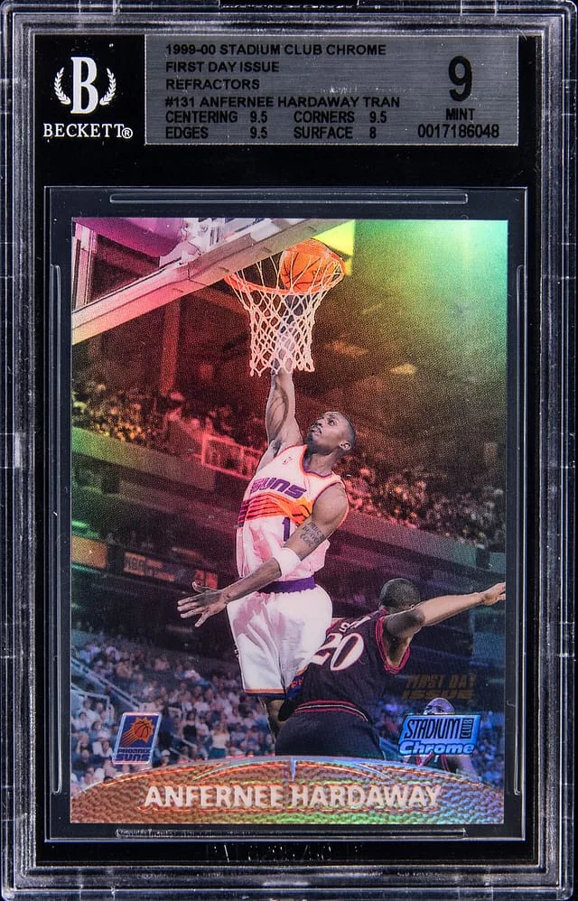 1999-00 Topps Stadium Club Chrome Anfernee Hardaway First Day Issue Refractors #131 card image