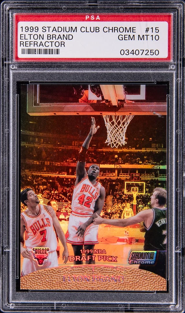 1999-00 Topps Stadium Club Chrome Elton Brand Refractor #15 card image