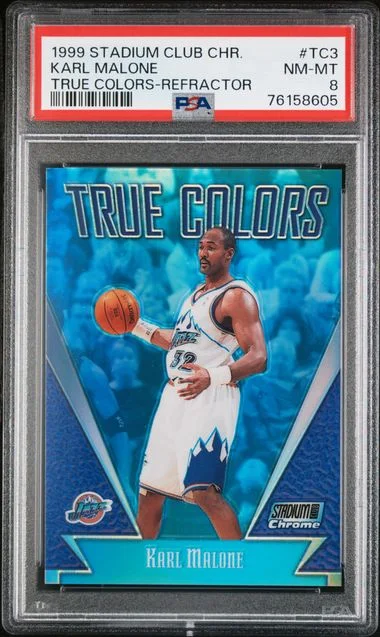 1999-00 Topps Stadium Club Chrome Karl Malone True Colors Refractor #TC3 card image