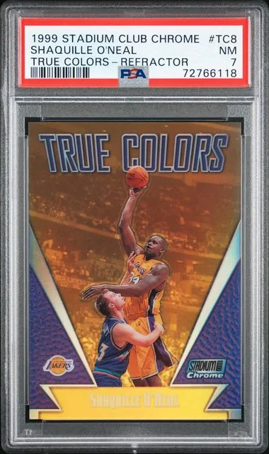 1999-00 Topps Stadium Club Chrome Shaquille O'Neal True Colors Refractor #TC8 card image