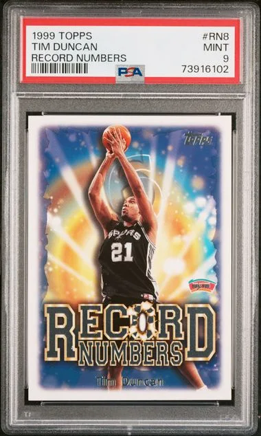 1999-00 Topps Tim Duncan Record Numbers #RN8 card image