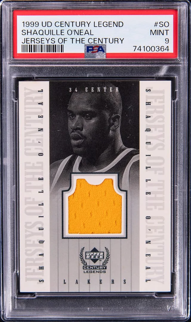 1999-00 UD Century Legend Jerseys Of The Century Shaquille O'Neal Game-Worn #SO card image