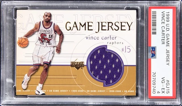 1999-00 UD Game Jersey Vince Carter #GJ15 card image