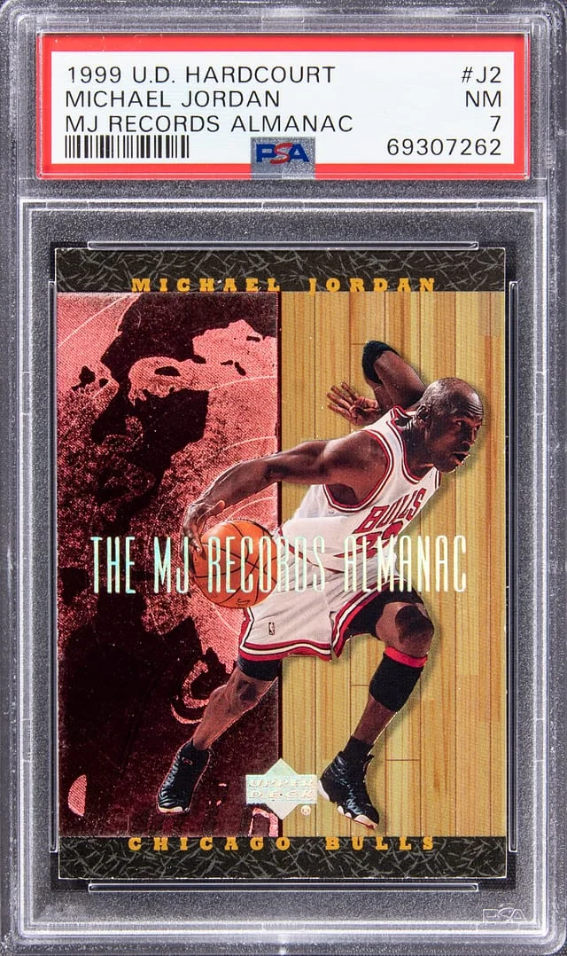 1999-00 U.D Hardcourt MJ Records Almanac Michael Jordan #J2 card image