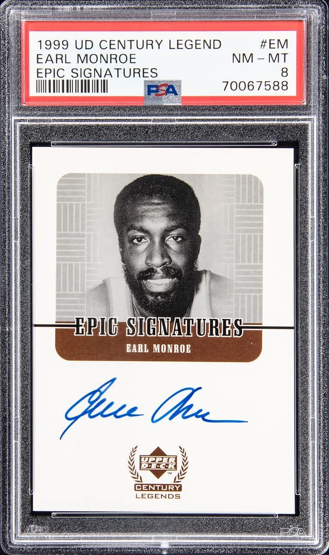 1999-00 Upper Century Legend Epic Signatures Earl Monroe #EM card image