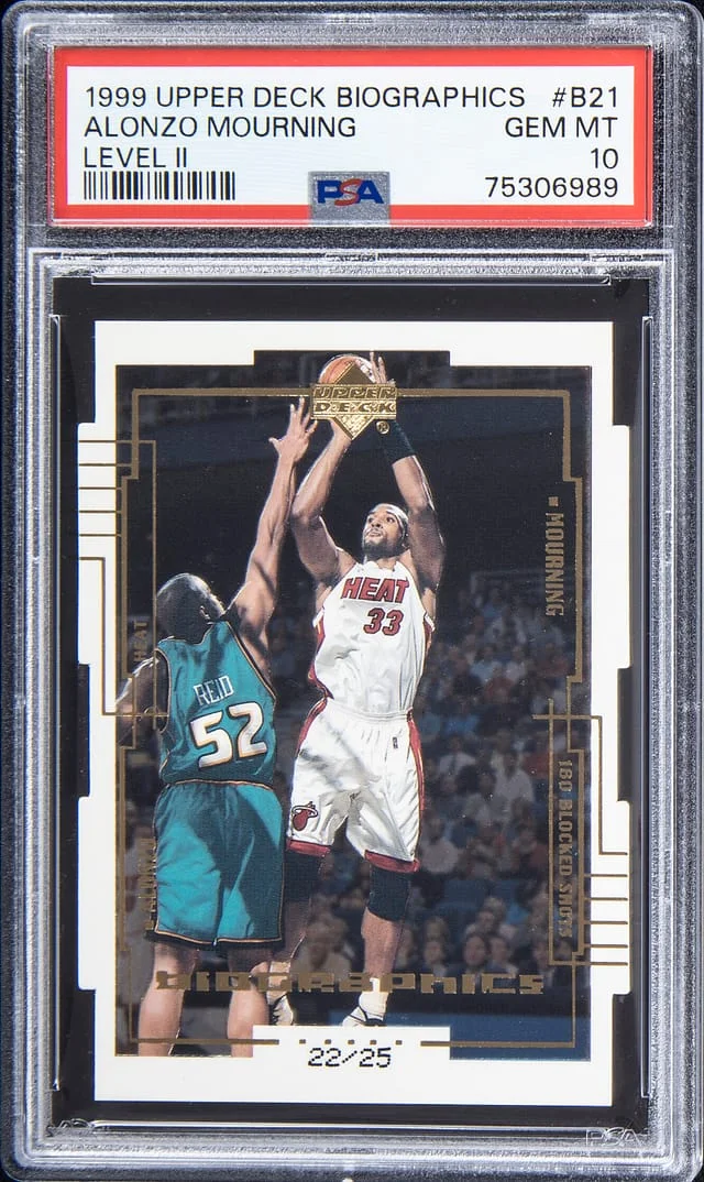1999-00 Upper Deck Alonzo Mourning Biographics Level II #B21 card image