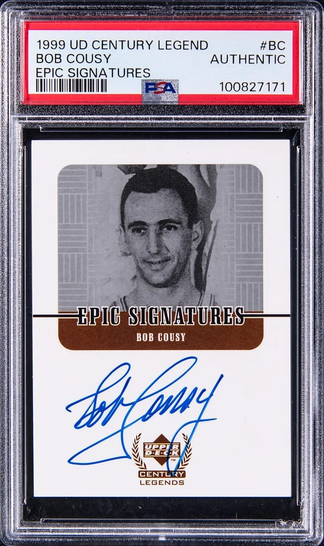 1999-00 Upper Deck Bob Cousy Century Legend Epic Signatures #BC card image