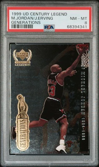 1999-00 Upper Deck Century Legends Generations Julius Erving/Michael Jordan #no-number card image